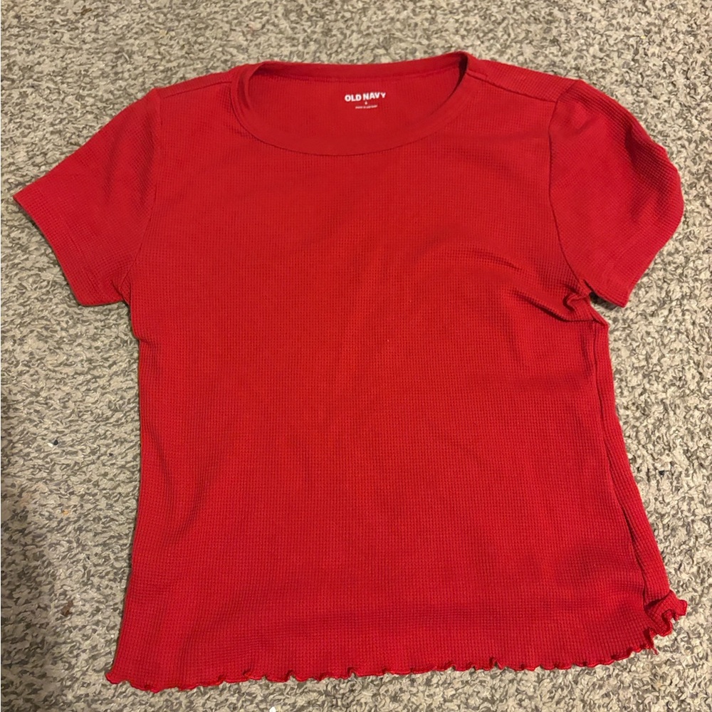 Old Navy Scarlet Ribbed Top